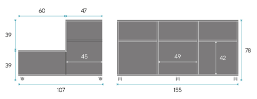 Medidas Grada Ágora Versa