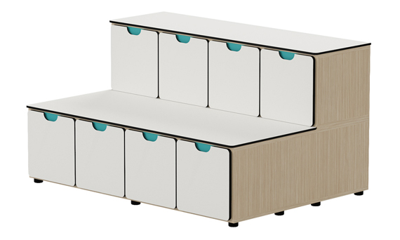 Grada Ágora tiradores turquesa