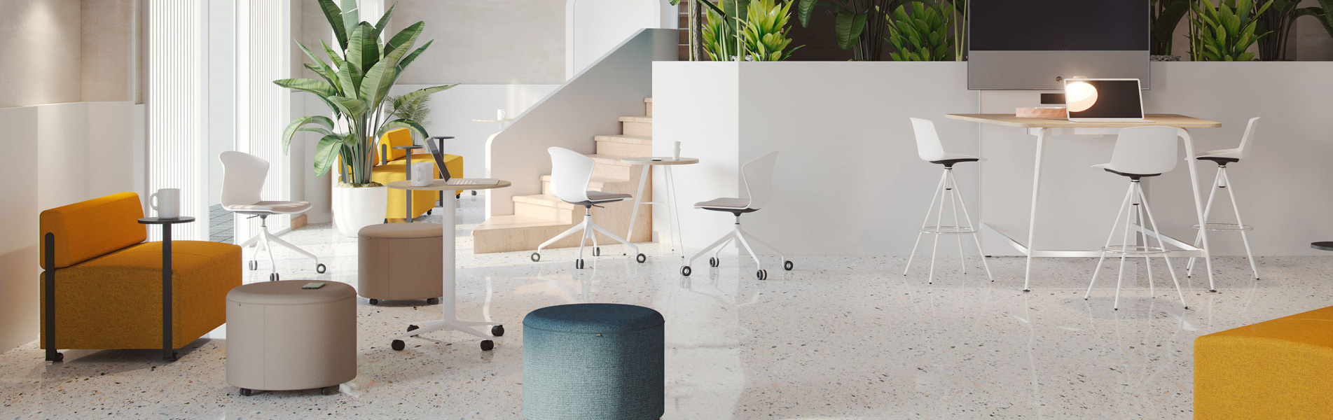 Taburetes de trabajo ergonómicos para oficina