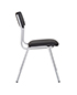 Silla S-19 Tapizada Negro y Plata Lateral